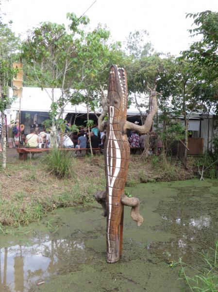 Pormpuraaw Crocodile Carving